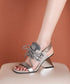 Color Block Lace-Up Sandals